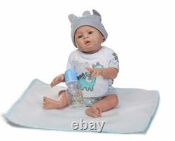 Twins Anatomically Correct Boy and Girl Reborn Baby Dolls Full Body Silicone 22