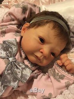 Very Realistic Reborn Baby Girl Doll Meki by Adrie Stoete