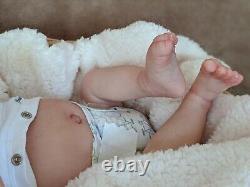 WILLIAMS NURSERY REBORN BABY BOY DOLL Realborn Christopher Asleep NEWBORN belly