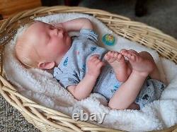 WILLIAMS NURSERY REBORN BABY BOY DOLL Realborn Christopher Asleep Rooted Hair