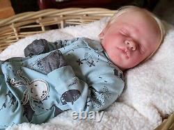 WILLIAMS NURSERY REBORN BABY BOY DOLL Realborn Christopher Asleep Rooted Hair