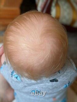 WILLIAMS NURSERY REBORN BABY BOY DOLL Realborn Christopher Asleep Rooted Hair