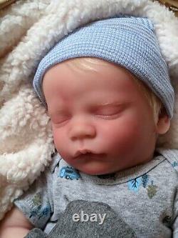 WILLIAMS NURSERY REBORN BABY BOY DOLL Realborn Christopher Asleep Rooted Hair