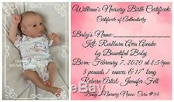 WILLIAMS NURSERY REBORN BABY GIRL DOLL Realborn Aria Awake REALISTIC NEWBORN