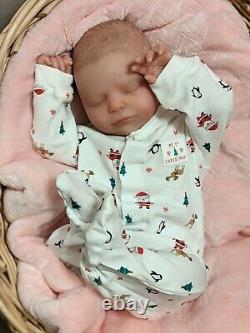 WILLIAMS NURSERY REBORN Newborn BABY GIRL BOY DOLL Realborn Macey Asleep Holiday