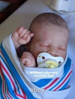 WILLIAMS NURSERY Reborn Baby BOY Doll 17 Anna by Pat Moulton Preemie Newborn BB