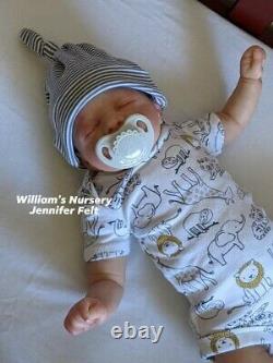 WILLIAMS NURSERY Reborn Baby BOY Doll 17 Anna by Pat Moulton Preemie Newborn BB