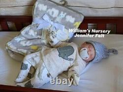 WILLIAMS NURSERY Reborn Baby BOY Doll 17 Anna by Pat Moulton Preemie Newborn BB
