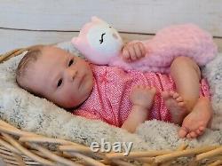 WILLIAMS NURSERY Reborn Baby GIRL Newborn Doll 20 Realborn Ruby Awake COA