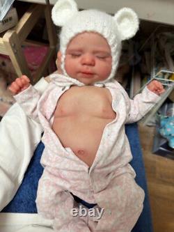 Weighted Full Body Newborn Girl Reborn Baby Doll Handmade Painted Lifelike Dolls