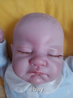 Weighted Reborn Baby Boy Doll August by Dawn McLeod. Hand painted Hair