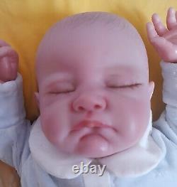 Weighted Reborn Baby Boy Doll August by Dawn McLeod. Hand painted Hair