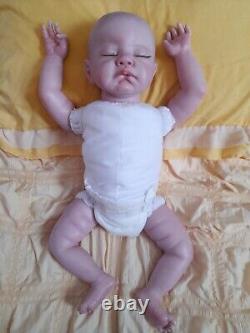 Weighted Reborn Baby Boy Doll August by Dawn McLeod. Hand painted Hair