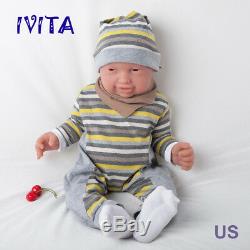Xmas Gift Girls Accompany IVITA 23 Full Silicone Reborn Baby Doll Waterproof