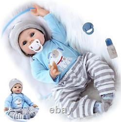 ZIYIUI Lifelike Reborn Baby Dolls 22 Inch 55Cm Soft Silicone Vinyl Real Life Bab